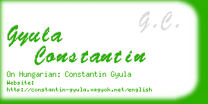 gyula constantin business card